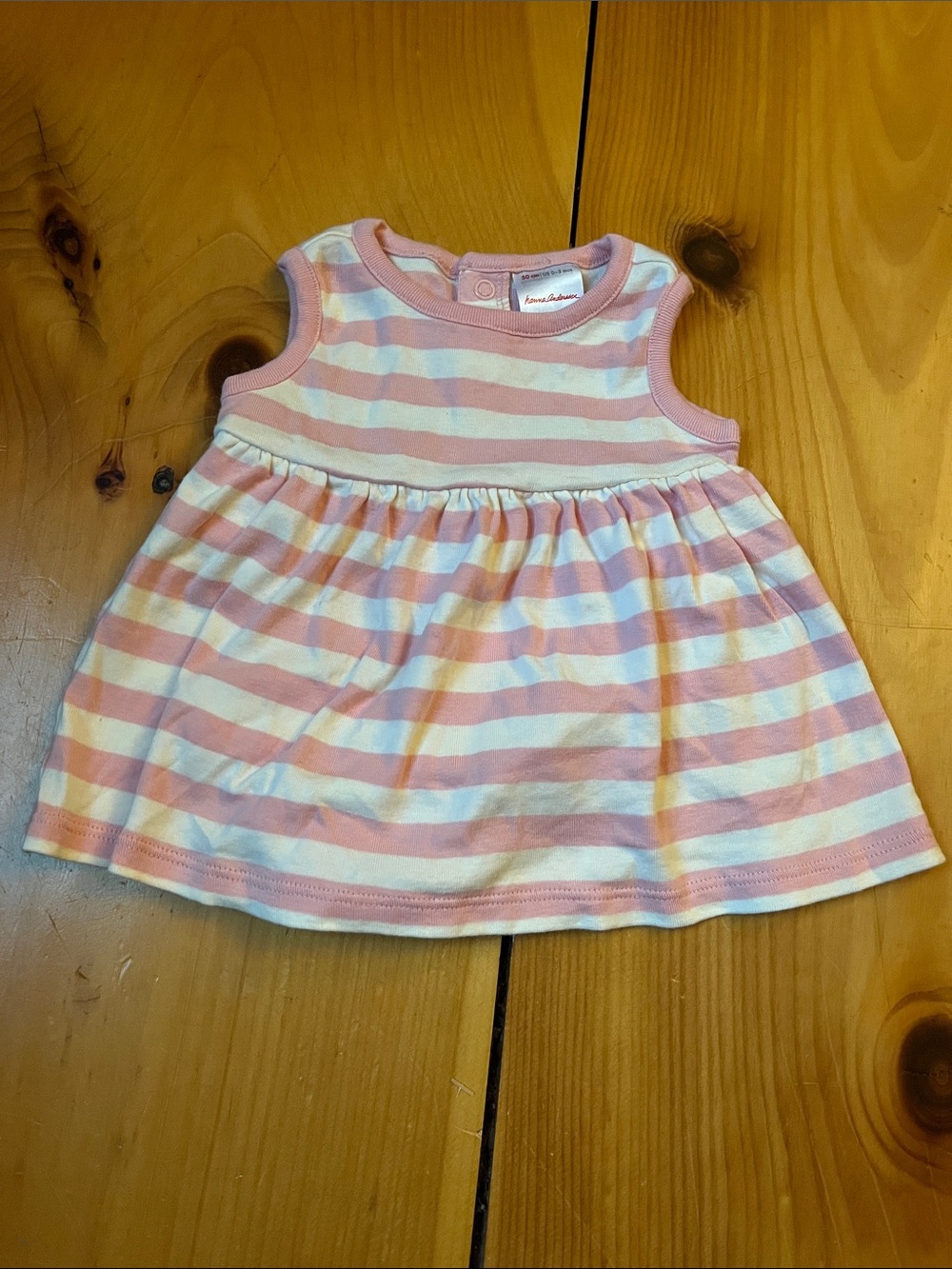 HANNA ANDERSSON 50 Organic Classic Stripe Dress Bodysuit Skirted Overlay Tank